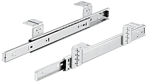 Gedotec Schubladenschiene Teilauszug 450 mm Führungsschiene - ACCURIDE 2109 | Teleskopschiene für seitliche oder aufliegende Montage | Tragkraft 35 kg | 1 Paar - Schrank-Auszüge für Holz-Schubkästen