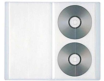 無印良品 MUJI 47800104 Polypropylene CD DVD Holder, 2 Tiers, Storage for 20 Sheets (40 Pockets)