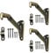 HowTool V Style Heavy Duty Handlauf-Halterung, 3 Stück messing antik-optik