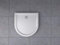 Duschtasse Duschwanne Halbkreis U-Form halbrund Acryl Brausewanne Rund Weiß 50mm, Größe:100 x 100 x 5 cm, Ablaufgarnitur:ohne Ablaufgarnitur