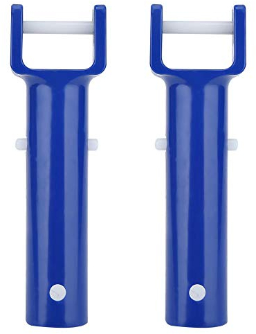 Cafopgrill 2pcs poignée de tête en v Bleu Piscine v Forme Clip Brosse poignée de la tête de Remplacement Piscine Accessoires