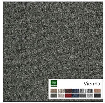casa pura Carpet Tile Vienna, Loose Lay Carpet Tiles 50x50 cm | Bitumen Back Commercial Floor Carpet Squares for Interior, Carpet Plank Boards, 4 Pieces (1 m²) | Green