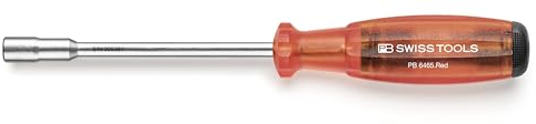 PB Swiss Tools Destornillador largo PB 6465 | 100% fabricado en Suiza | Destornillador multiherramienta con puntas en el mango, incluyendo tamaño de ranura 2/3/4, PH1/PH2, T10/T15/T20, longitud de la