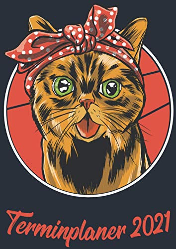 Terminplaner 2021: DIN A4 Kalender von 01/2021 - 12/2021 1 Tag = 1 Seite mit großem Tageskalender und großartiger Übersicht. Monatsübersicht, ... Kalenderbuch / Mietze Katze Katzenmutter