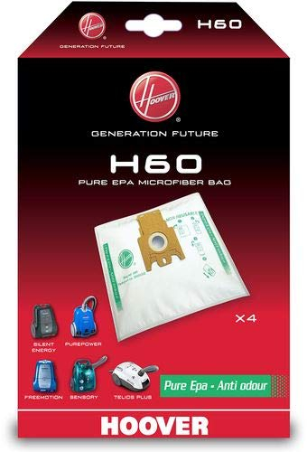 sparefixd H60 Vacuum Dust Bags PureHEPA for Hoover Enigma Freemotion