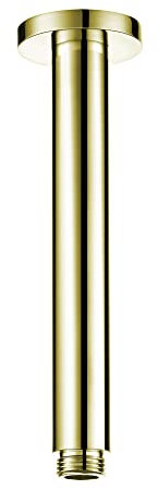 ENKI A15 English Gold Fixed Shower Head Arm Vertical Ceiling Mounted Round Design