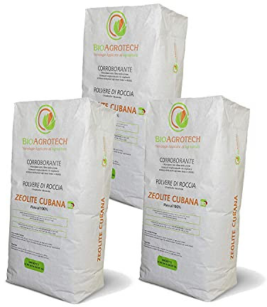 Zeolite Cubana Pura - 3 x 6Kg - valido Aiuto alla Lotta Biologica a muffe Insetti e parassiti - Efficacia provata dai Centri di Saggio accreditati al Ministero dell’Agricoltura - Corroborante Bio