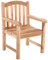 Teakholz-Sessel, Gebogene Rückenlehne, langlebig, massiv & robust für Outdoor, Garten, Balkon & Terrasse, Belastbarkeit 130 kg, Lana XL