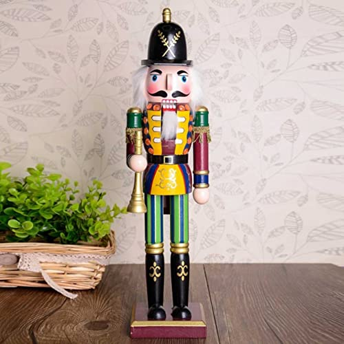 Casse-noisette en bois,URMAGIC 30 cm de hauteur Casse-noisette décoratif de Noël,Figurine de soldat de casse-noisette,Statues de décor de casse-noisette en bois,décor de casse-noisette de Noël