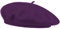 Van Der Rich ® - Baskenmütze (100% Wolle) Französisch Einfarbig - Damen (Violett, One Size)