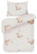 Kinder Bettwäsche 2-TLG (100x135cm / 40x60cm) Bettdecken Set, 100% Baumwolle - Babybettwäsche mit Motiv Bärchen Beige