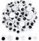 TOAOB 180 Stück Wackelaugen Knopfaugen zum Annähen 15mm 18mm 20mm Kunststoff Wiggle Googly Eyes Runde Schwarz Puppeaugen Sicherheits Augen für Häkeltiere Plüschpuppen Strickpuppen