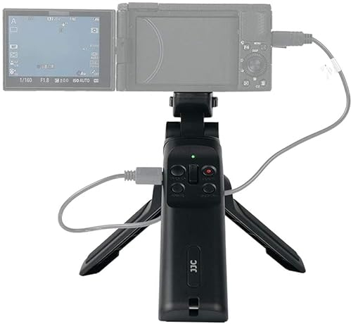 JJC Remote-Aufnahmestativ für Selfies Vlogging kompatibel mit Kamera mit Mult-Terminal z.B. ZV-1 RX100VII AX33 CX380 A6600 A6500 etc. Ersetzt Sony GP-VPT1 Handgriff