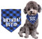 KINBOM Hunde Geburtstag Bandana Junge, Kariert Bedruckt Hunde Bandana Haustier Hundelätzchen Hunde Schal Geburtstagsparty Zubehör für Kleine Mittelgroße und Große Hunde Welpen (Blau)