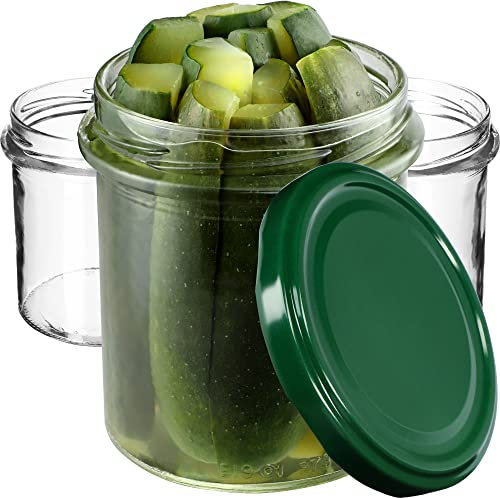KADAX 100st 350ml Einmachgläser mit Schraubdeckel fi82 mm, Vorratsgläser für Pilze, Konfitüren, Honig, Marmeladengläser mit Deckel, Luftdichte Gläschen zum Verschenken, Schraubgläser