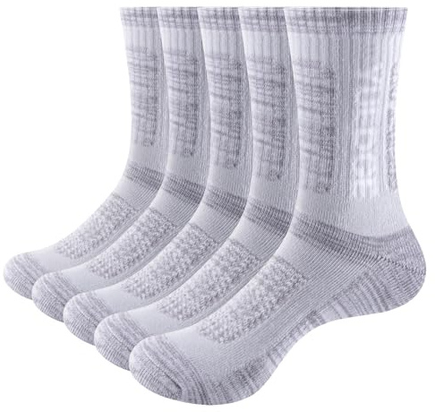 YUEDGE 5 Paires Femme Chaussettes de Sport pour Trekking Marche Chaussettes de Randonnée Respirantes Anti-ampoules