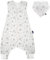 Alvi Sommer-Schlafsack mit Füßen/Sleep-Overall Light/Jumper + GRATIS Halstuch - Schäfchen Beige - Gr. 100 cm