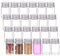 BENECREAT 24 paquet de Mini Pots Cosmétiques Vides en Verre de 8 ml / 0.27 oz Petits Flacons Transparents Bouteilles en Verre Vides avec Bouchons en Aluminium Vissés pour Souhaitant une Bouteille