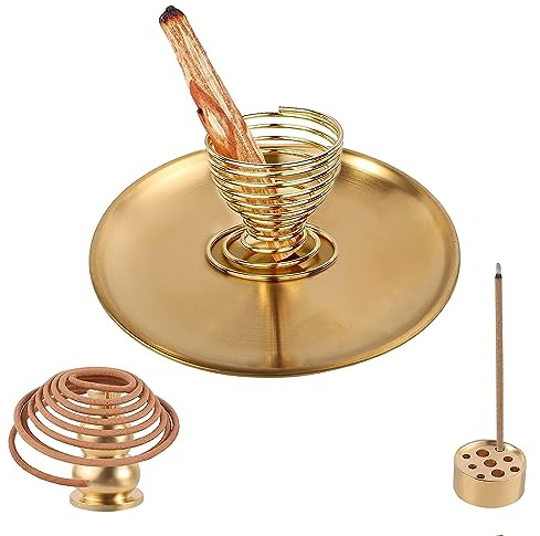 3Piezas Quemador de Incienso Porta Incienso Quemador Palo Santo Quemador Incienso Adecuado para Estudios de Yoga de Meditación