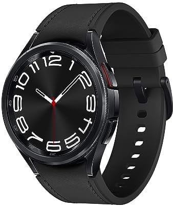 Samsung Galaxy Watch6 Classic Smartwatch, Gesundheitsfunktionen, Fitness Tracker, Schnell ladender Akku, Bluetooth, 43 mm, Schwarz, Inkl. 36 Monate Herstellergarantie [Exklusiv bei Amazon]