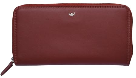 Golden Head Polo RFID Protect Zipped Ladies Purse Wallet Red