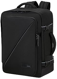American Tourister Take2Cabin - Easyjet Kabinentasche 36 x 20 x 45 cm, 38 L, 0.70 kg, Handgepäck, Flugzeug Rucksack M Underseater, Schwarz (Black)