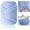 Nizirioo DIY Sperrige Armstricken Wolle: 500g Roving Garn zum Handstricken Häkeln,Hand Chunky Strickdecke Decke Garn,Strickgarn Grob Gestrickte Kuscheldecke für Klobig Sticken WerfenDecke (Blau)