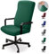 Bürostuhl bezug Bürostuhlabdeckung Stuhlhussen Drehstuhl Bezug Moderne Stuhlüberzug Sessel Cover Elastische Waschbar Stuhlhussen Set für die Bürostuhl Computer Schreibtischstuhl(No Stuhl)(Grün,M)