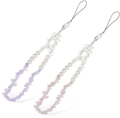 HOMSFOU Accessori Per Ragazze Staffa A Catena Da 2 Pezzi In Cristallo Di Perla Accessori Per Cuffie