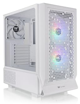 Thermaltake Ceres 330 TG ARGB Snow | Mid Tower PC-Gehäuse | BTF kompatibel | 3X CT140 Lüfter | 360 mm Radiator Support | 4 mm Tempered Glass Seitenteil