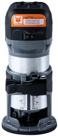 FoxAlien 1 routeur compact HP 710 W 65 mm de diamètre pour fraiseuse CNC, 6 vitesses variables, max. 30 000 tr/min avec collecteur de 1/4
