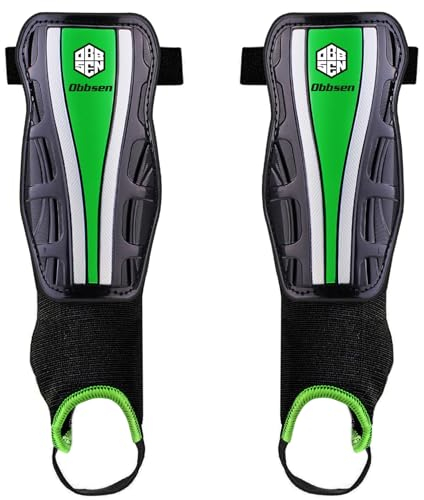 Schienbeinschoner Kinder Fußball mit Knöchelschutz, Atmungsaktive & Leichte Schienbeinschoner Kinder Fussball für Jungen und Mädchen