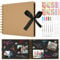Aolso Fotoalbum Zum Selbstgestalten, 30 schwarze Seiten DIY Erinnerungsalbum, 21,5 x 15 cm DIY Fotoalbum für Baby, Scrapbook Fotoalben, Retro Fotoalbum für Geburtstag, Abschlus (Gelb)