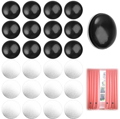 12 Piezas Pesos de Cortina Magnéticos, Cortina de Ducha Magnética de 30G, Redondas Pesas Magnéticas para Cortinaspara Cortina de Ducha, Cortinas, Ropa de Cama, Manteles, Pizarras Magnéticas (Negro)