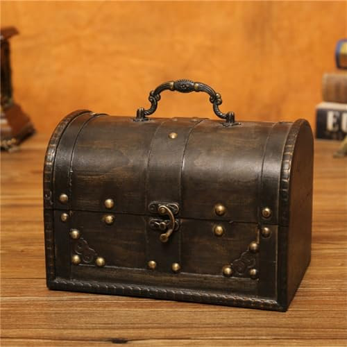 Vintage Holzkiste Nostalgische Aufbewahrungsbox, Schieß-Requisiten, Wohnaccessoires, Holzkiste (Color : Style 2, Size : 20x12.5x13.5cm)