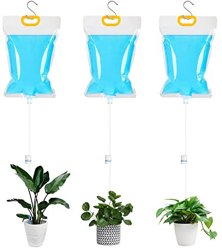 3Pcs 3.5 L automatic watering system,plant watering bags for plants,plant drip irrigation device for indoor and outdoor