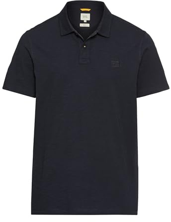 camel active Herren Kurzarm Poloshirt aus Organic Cotton Dunkelblau, Menswear-XL