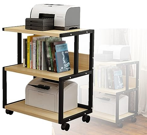 ZCFLWR 3-stufiger AV-Medienschrankständer, Gaming-TV-Schrank und Stereo-Rack-Audioturm mit höhenverstellbarem Ständer aus gehärtetem Holz