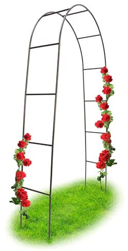 JXCCA 13mm - Gelsomino Rampicante, Traliccio+per+rampicanti, Traliccio Ad Arco, Struttura Rinforzata, Adatto per Arrampicarsi su Varie Piante Rampicanti Come Rose, Viti, UVA, Luffa