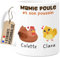 Cupdarling® Mug Mamie avec 1-8 Petits-Enfants Personnalisé - Mamie Poule - Tasse Cadeau Grand-Mère - Cadeau Fête Des Grand-Mères - Anniversaire Mamie - 330 mL Céramique - 1 Poussin