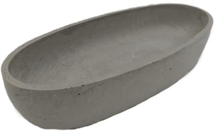 Ovale Betonschale | Schiffform | Beton | Handgefertigt | Schale | Dekoration
