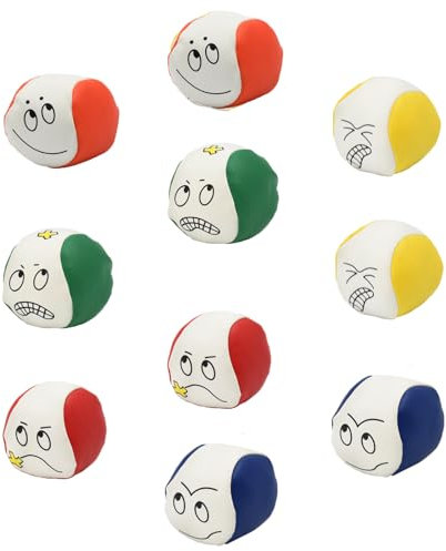 AolKee Lot de 10 Balles de Jonglage Colorées et Douces pour Débutants et Adultes - Amusantes