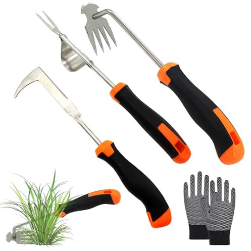 JJIW 3 Pcs Weed Puller, Weeding Tool, Gardening Tools Enables Efficient Root Removal And Precision Weed Extraction, Weed Remover Tool（3 PCS）