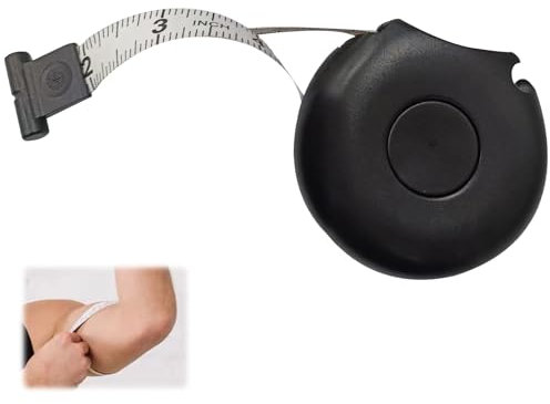 2M Body Measuring Tape for Weight Loss, Retractable Tape Measure for Body Measurements, Dual-Sided Soft Tailor Tape for Sewing, Fitness, Waist, Bust, and Arms - Inches & CM