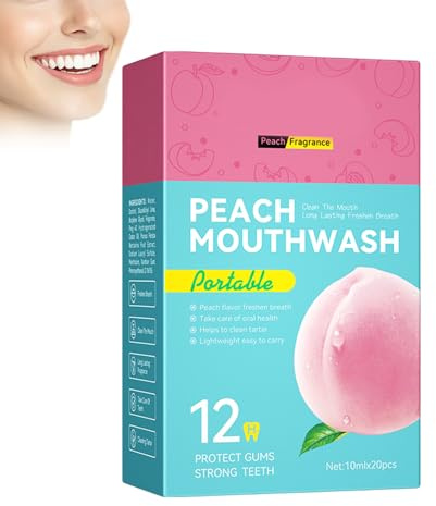 Mundspülung Für Erwachsene, Mundspülung Einzelverpackt, Zahnfleischpflege, Mild Mouthwash Without Alcohol, Frischer Mund, Entspannung, Mundspüler, 12PCS