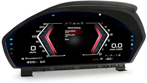12,3 Cluster de Tableau de Bord Numérique LCD pour BMW Série 3 F30 F31 GT-F34, BMW Série 4 F32 F33 F36- Combiné Numérique - Plug & Play (avec système à fibre optique)