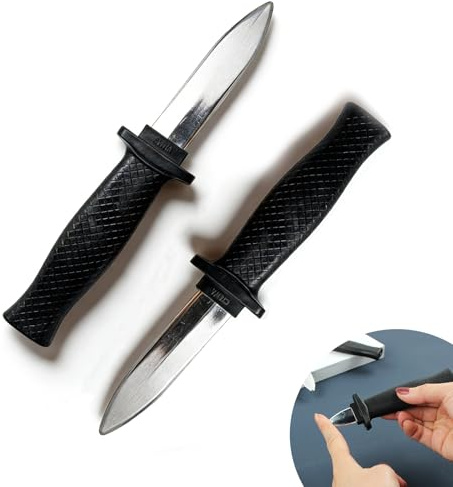 Jetstream 2 Pièces Couteaux Télescopiques en Plastique, Couteaux à Farces, Faux Couteau Retractable, compatible avec les Accessoires de Divertissement, les Spectacles de Magie, Halloween, etc