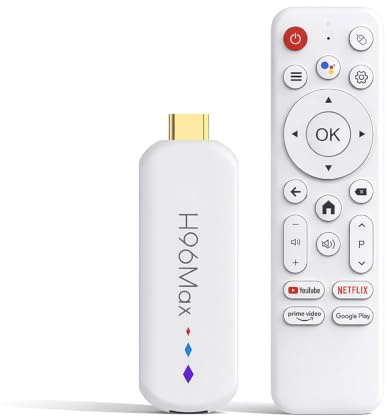 LICAEVEY Reproductor Multimedia de Streaming 4K Ultra HD TV Box, Smart TV Stick con Control Remoto por Voz, 2 GB de RAM 16 GB de ROM, Decodificador Portátil para Acceso a Viajes en Casa