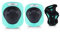 Nils Extreme Schutzausrüstungen Set für Skateboard Radfahren Inliner Skate - 3in1 Set Knieschone Ellbogenschoner Handgelenkpolster für Kinder und Erwache - Protektoren Set Schwarz und Mint - L - H210