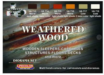 Lifecolor CS20 Weathered Wood Acrylic Paint Set